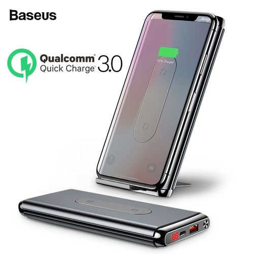 Baseus 10000mAh Quick Charge 3.0 Power Bank Portable Qi Wireless Charger