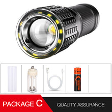Load image into Gallery viewer, Tactica flashlight rechargeable xml t6 led flashlight tactical aaa 18650 usb military flash light torch cob pen light looplamp