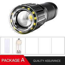 Load image into Gallery viewer, Tactica flashlight rechargeable xml t6 led flashlight tactical aaa 18650 usb military flash light torch cob pen light looplamp